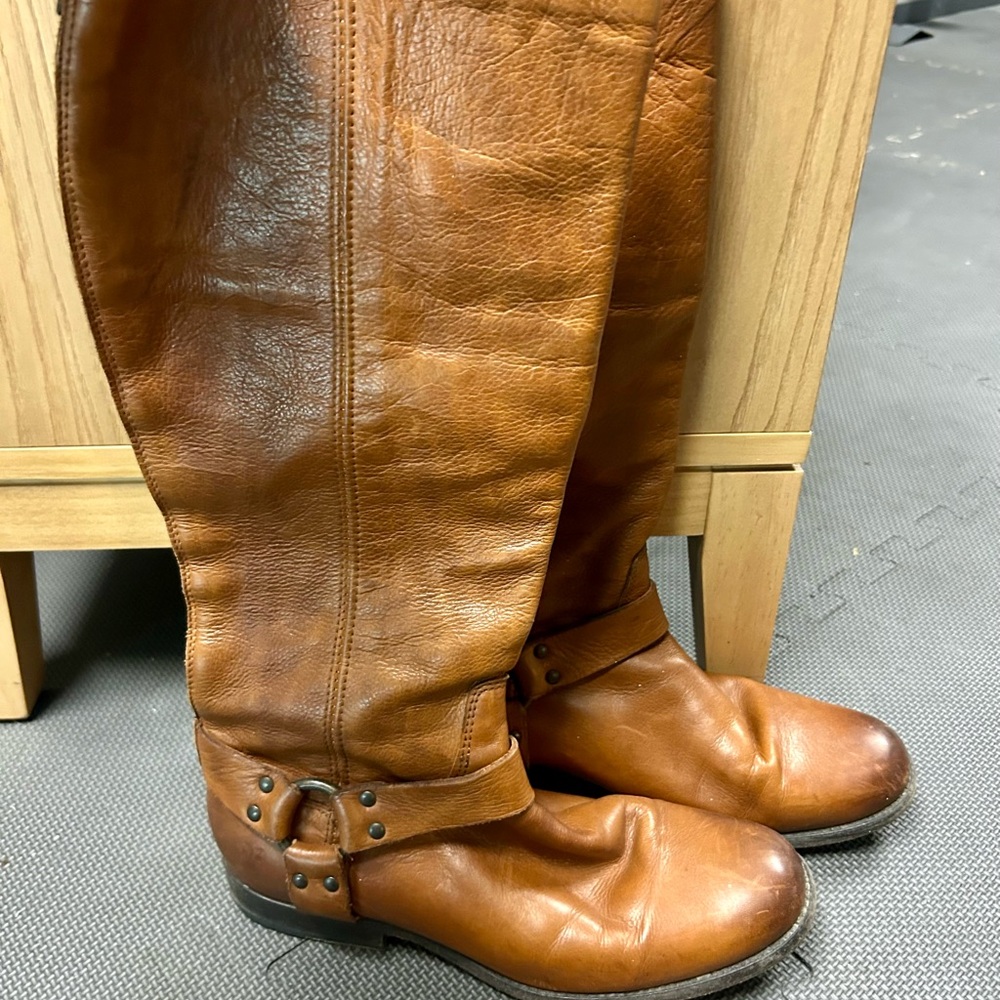 Brown Leather Riding Boots